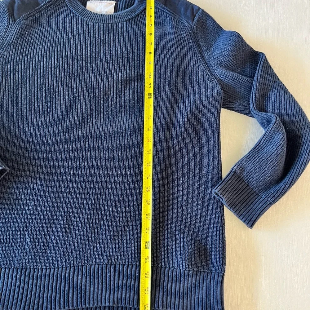 Banana Republic Heritage Collection Navy Knit Sweater Cotton Crewneck Men’s L
